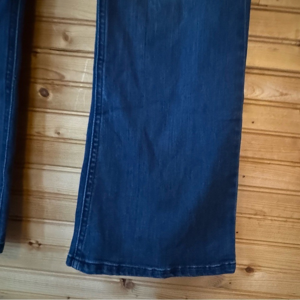 Democracy "Ab"solution Flare Jeans Dark Blue Women's Size 12 Flattering Denim - Picture 4 of 7